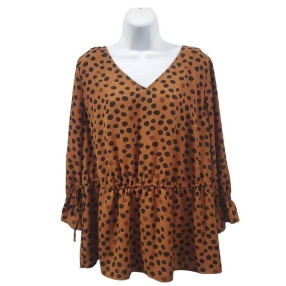 EVRI Size 2X Leopard Printed Bohemian Style Top. - Picture 7 of 7